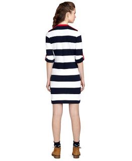 Cotton Three Quarter Sleeve Rugby Dress   Brooks Brothers