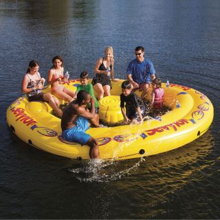 The 8 Person Inflatable Water Island   Hammacher Schlemmer 