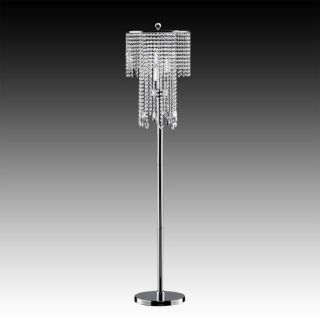 Crystal Bead Curtain Chrome Floor Lamp at Brookstone—Buy Now