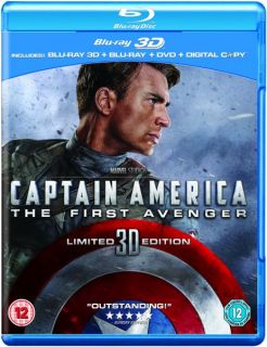 Captain America The First Avenger 3D (3D Blu Ray, 2D Blu Ray, DVD and 