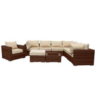 Augusta 7 Piece Outdoor Sectional Set at Brookstone—Buy Now