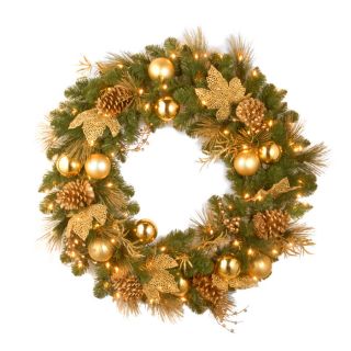 Pre Lit 36 Elegance Wreath with 100 Clear Lights—Buy Now