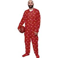 Alabama Crimson Tide Crimson Adult One Piece Mansie Footie Pajama 