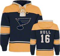 Brett Hull Old Time Hockey St.Louis Blues Alumni Lace HoodedSweatshirt
