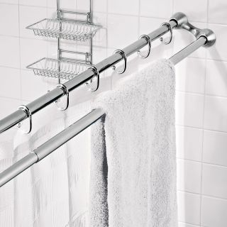 The Shower Curtain/Towel Rack   Hammacher Schlemmer 