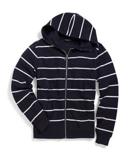 Cotton Striped Full Zip Hoodie   Brooks Brothers