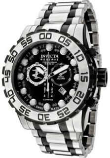 Invicta 0814 Watches,Mens Reserve Black Dial Chronograph Two Tone 