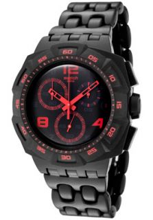 Swatch SUIB408 Watches,Mens Original Chronograph Black Dial Black 