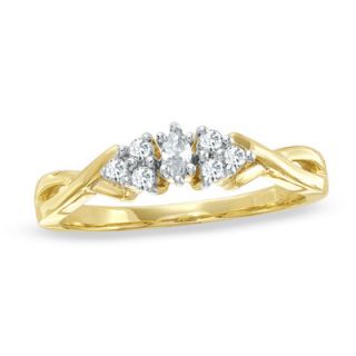 CT. T.W. Diamond Swirl Fashion Ring in 10K Gold   View All Rings 