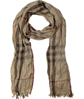 Burberry London Smoked Trench Checked Crinkle Scarf  Herren 
