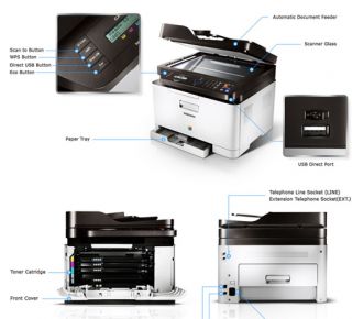 MacMall  Samsung CLX 3305FW Color Laser Multifunction Printer CLX 