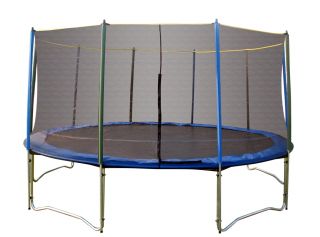 Pure Fun Trampolines   Trampoline Set with Enclosure and Safety Net 