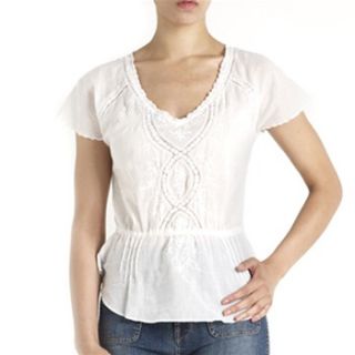 Nougat London White Embroidered Cotton Top