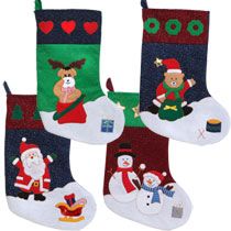 Bulk Sparkly Christmas Character Stockings, 19 at DollarTree