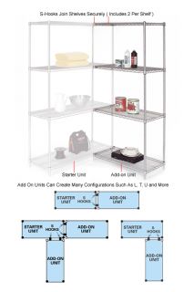 Wire Shelving  Stainless Steel  Nexel Stainless Steel Wire Shelving 