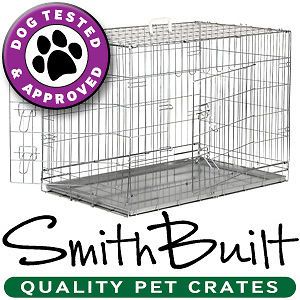 Silver Dog Cage Crate Kennel Pet Puppy Pen Stainless Steel Color Metal 