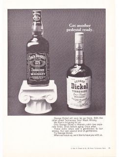  Ad 1969 George Dickel Tennessee Whisky Get another pedestal ready