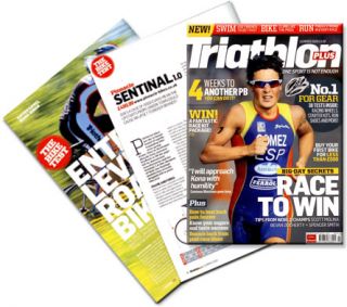 montage of pages from the recent Triathlon Plus entry level road 