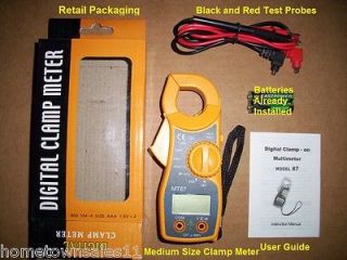 Digital LCD Multimeter,AC/DC Volts,AC Amps,Ohms,Diode Test,Clamp Meter 