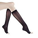 Select Support Womens Sheer Open Toe Firm Support Knee Highs, Pair 