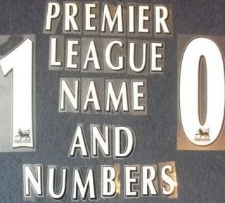   Premier League Lettering and Numbers for Shirt Giggs Beckham Ronaldo