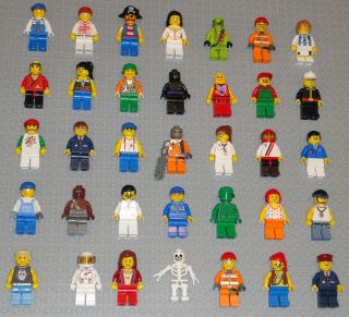   Lot 35 People Police Girls Pirate Space City Toys Guys Minifigs