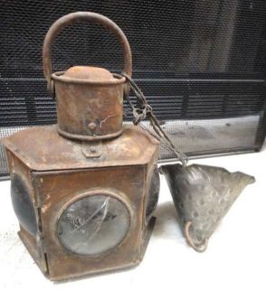 antique IRON CANDLE LAMP~COLOR GLASS,buggy,mi​ner,skater