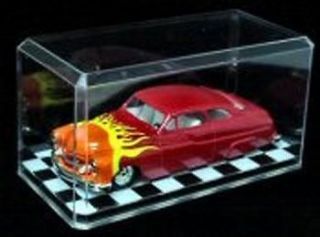 24 Display Cases 124th Scale Diecast Car Checkered Floor Bobble Head 