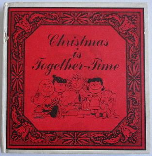Vintage Peanuts Book 1964 Christmas Is Together Time By Charles Schulz 