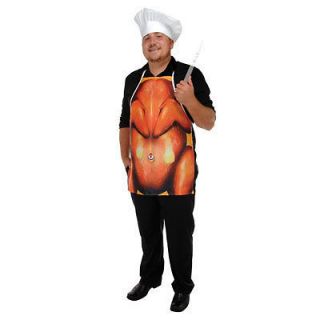 Funny Turkey Apron Chef Cook Thanksgiving Dinner Costume