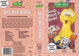 SING HOOT & HOWL SESAME STREET VHS VIDEO PAL A RARE FIND