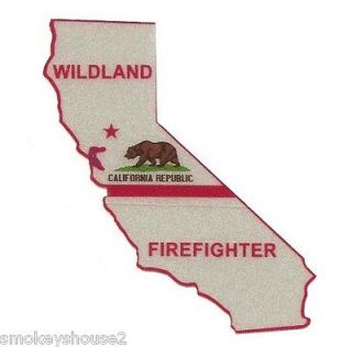 WILDLAND FIREFIGHTER CALIFORNIA STATE SHAPED 3M GRAPHIC REFLECTIVE 