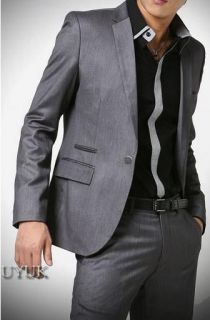   South Korea mens Slim suits coat ASIA XL / 175 CM, 65 KG Grays