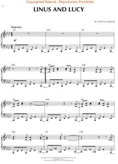 Look inside Linus And Lucy   Sheet Music Plus