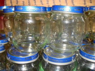 24 4oz Empty glue free Glass Baby food Jar Craft Candle Making Storage 