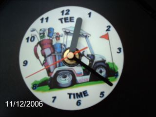 NEW QUALITY GOLF CART BUGGY TEE TIME CD CLOCK SUPERB NOVELTY GIFT
