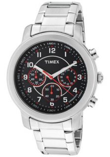 Timex 2N166 Watches,Mens Chronograph Black Dial Stainless Steel, Men 