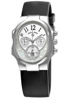 Philip Stein 22FMOPRB Watches,Womens Silver Chronograph Dial Black 