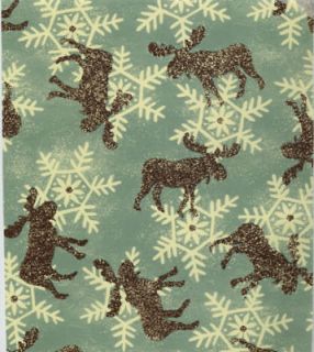 RUSTIC MOOSE GIFT WRAPPING PAPER  One Large 6 Sheet