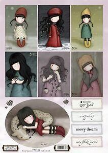 Gorjuss Girls WRAPPED UP A4 Die Cut Topper Sheet   New