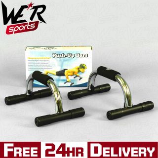   Solid Push Up Bars Stands Pull Press Bar Foam Handle Home Exercise