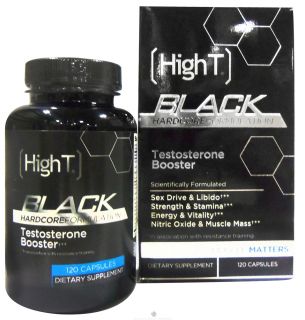 High T   Black All Natural Testosterone Booster   120 Capsules