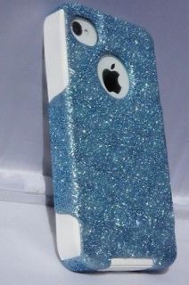 Glitter Customized Otterbox Commuter Series For iPhone 4/4S  Ocean 