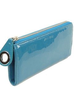 Jimmy Choo Wallet   Turquoise Patent Leather Wallet NEW