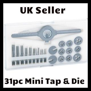 31 PCE HSS MINI TAP AND DIE SET M1 UP TO M2.5 WATCH MAKER MODELS METAL 