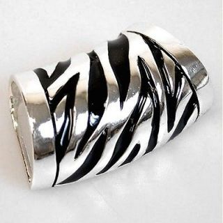 Black Tiger Slide Ring Pendant for Scarf  Turn your scarf into a 
