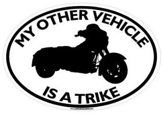 MY OTHER VEHICLE IS A TRIKE STICKER motorcycle 3 three wheeler decal 