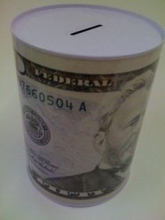New Bank Metal Piggy Box GOOD LUCK Collect & Save Coin Money Jar 