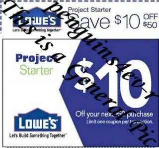 Lowes Only Not  $10 off $50 (up to 20%) x 2 Coupon 2/14 Free 