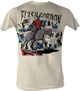 Licensed Flash Gordon Comic Strip Adult Shirt S 2XL